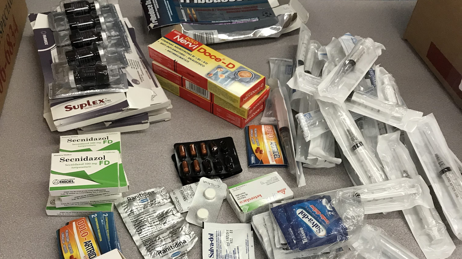 The Los Angeles City Attorney's Office released this photo on Aug. 21, 2019 of illegal pharmaceutical drugs that were seized during an investigation.