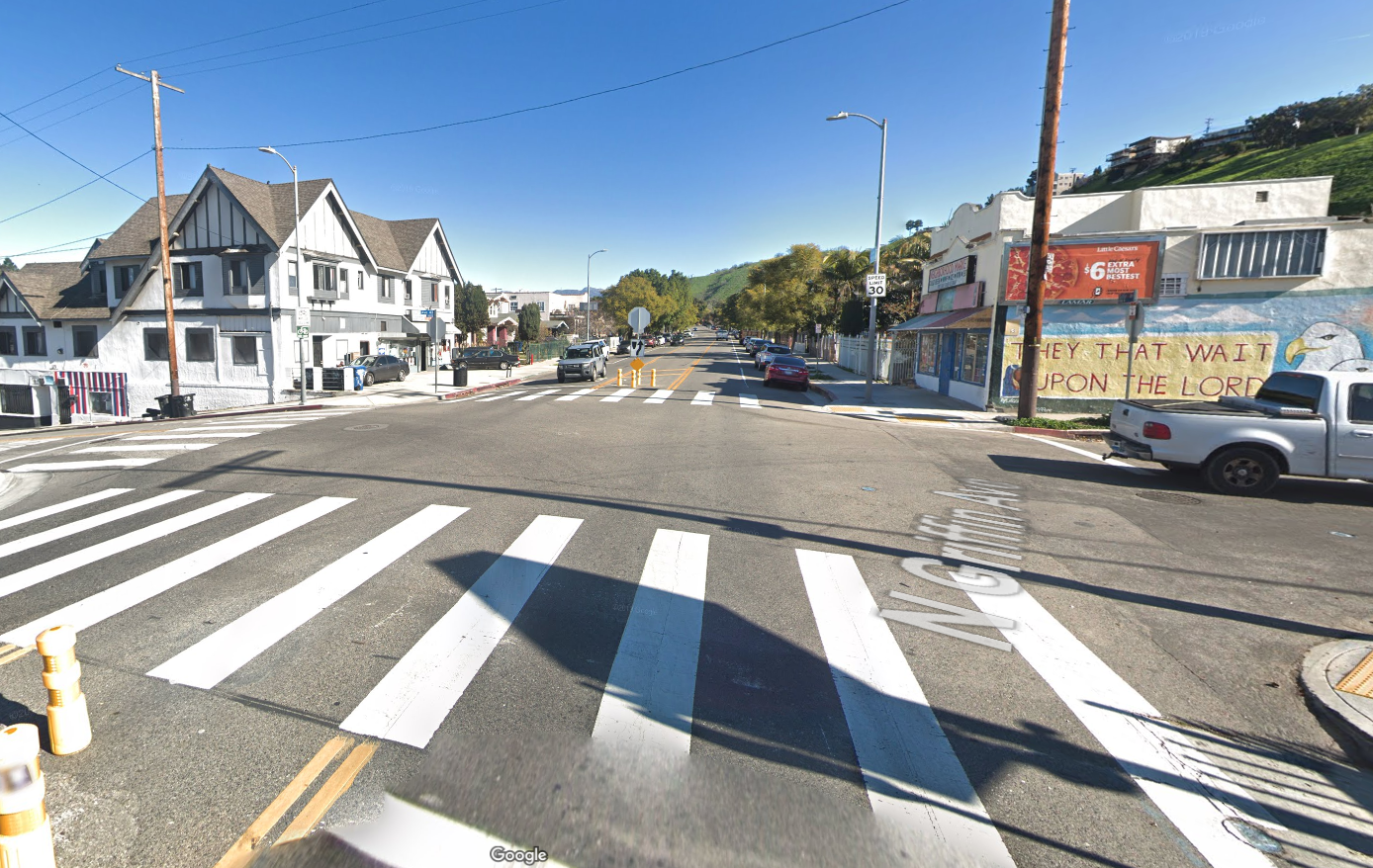 Griffin Avenue near Avenue 43 in Montecito Heights is seen in a Google Maps image.