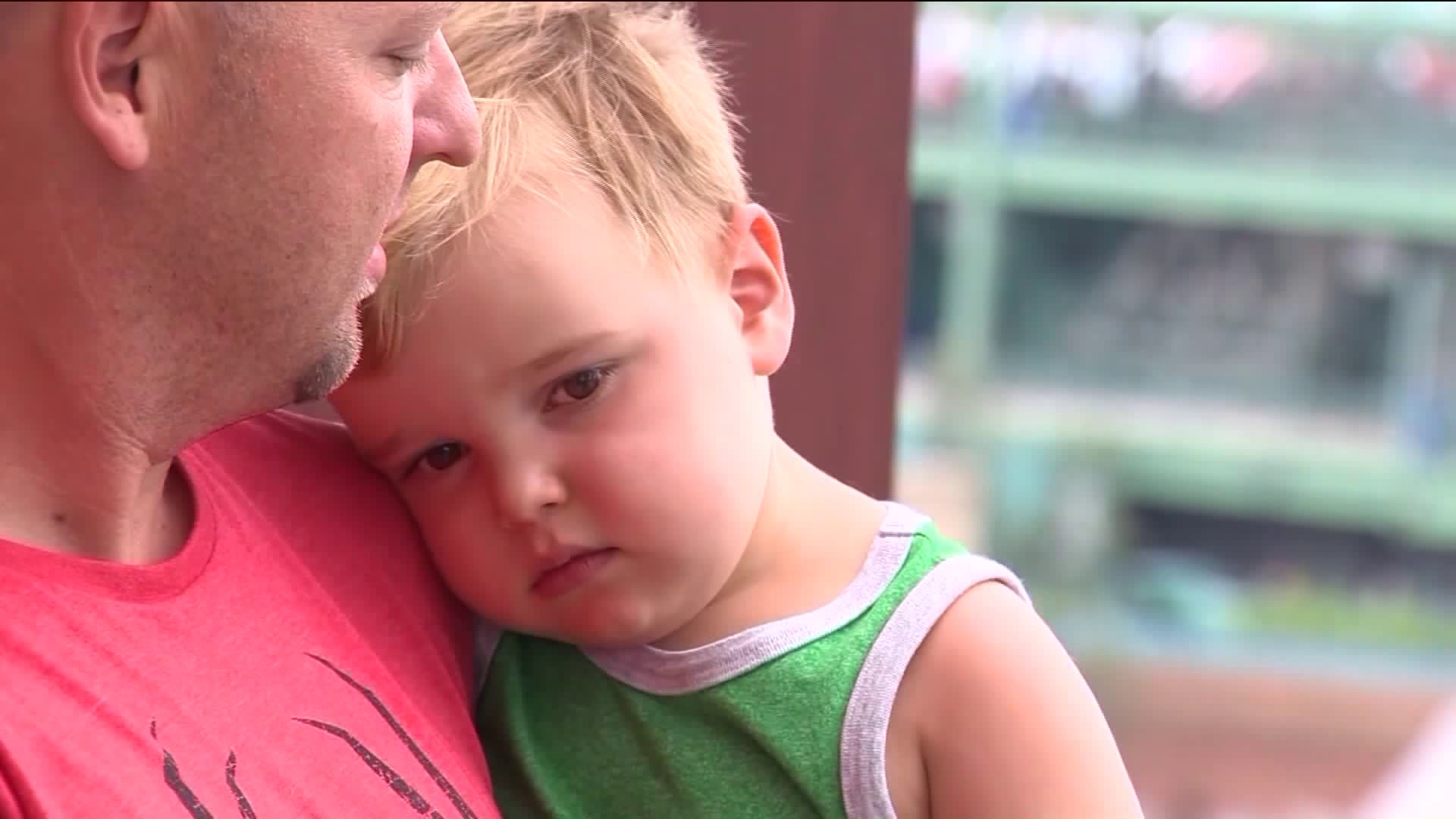 Noah Connally is seen with his father, Sean, in this CNN video.