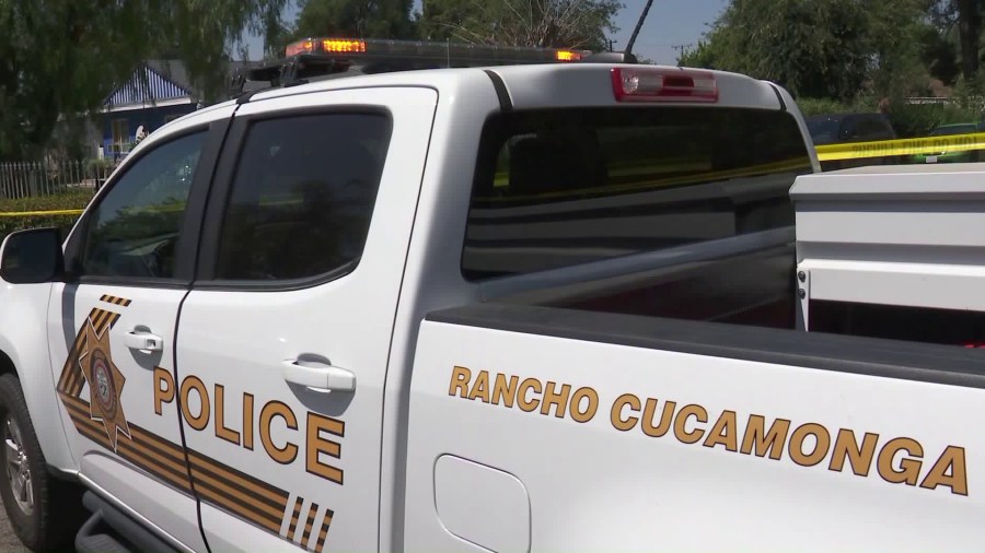 A Rancho Cucamonga police vehicle is shown in an filephoto. (Credit: KTLA)