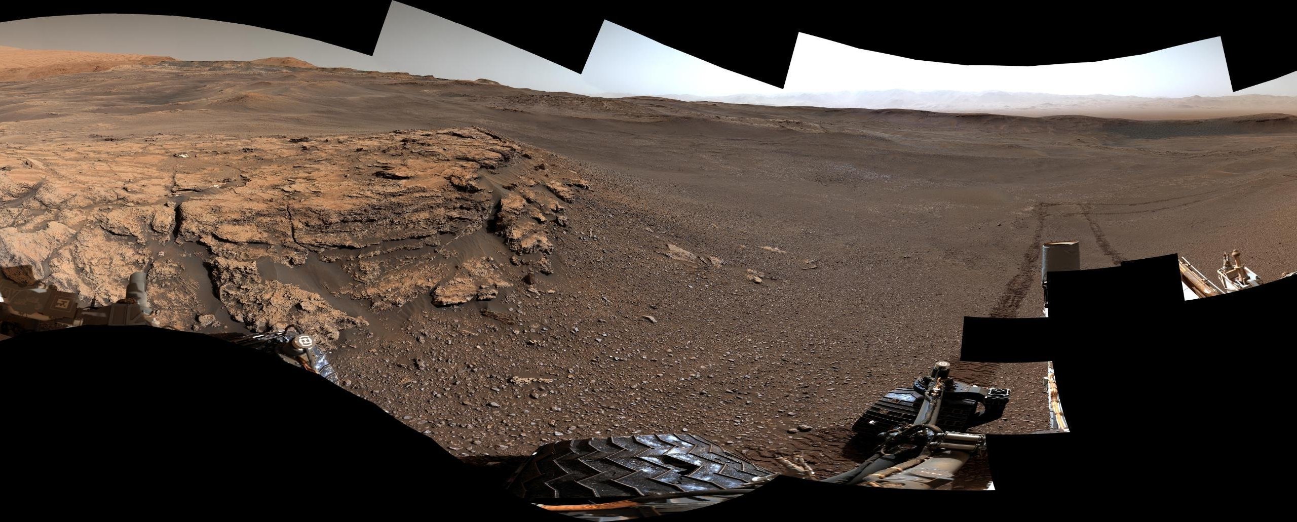 A panorama of Teal Ridge on Mount Sharp is seen in a photo released by NASA/JPL on Aug. 5, 2019.