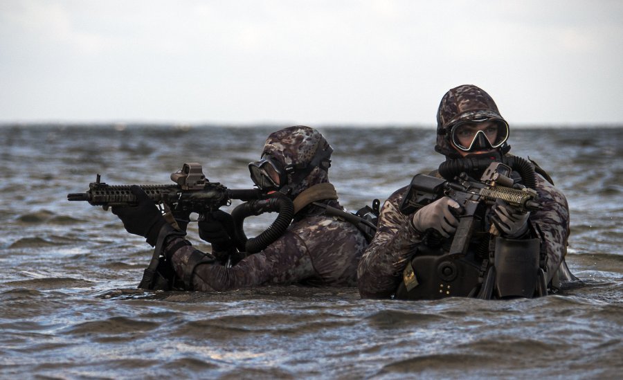 Members of a U.S. Navy SEAL team appear in this undated photo. (Credit: MCCS Jayme Pasoric / U.S. Navy via CNN)