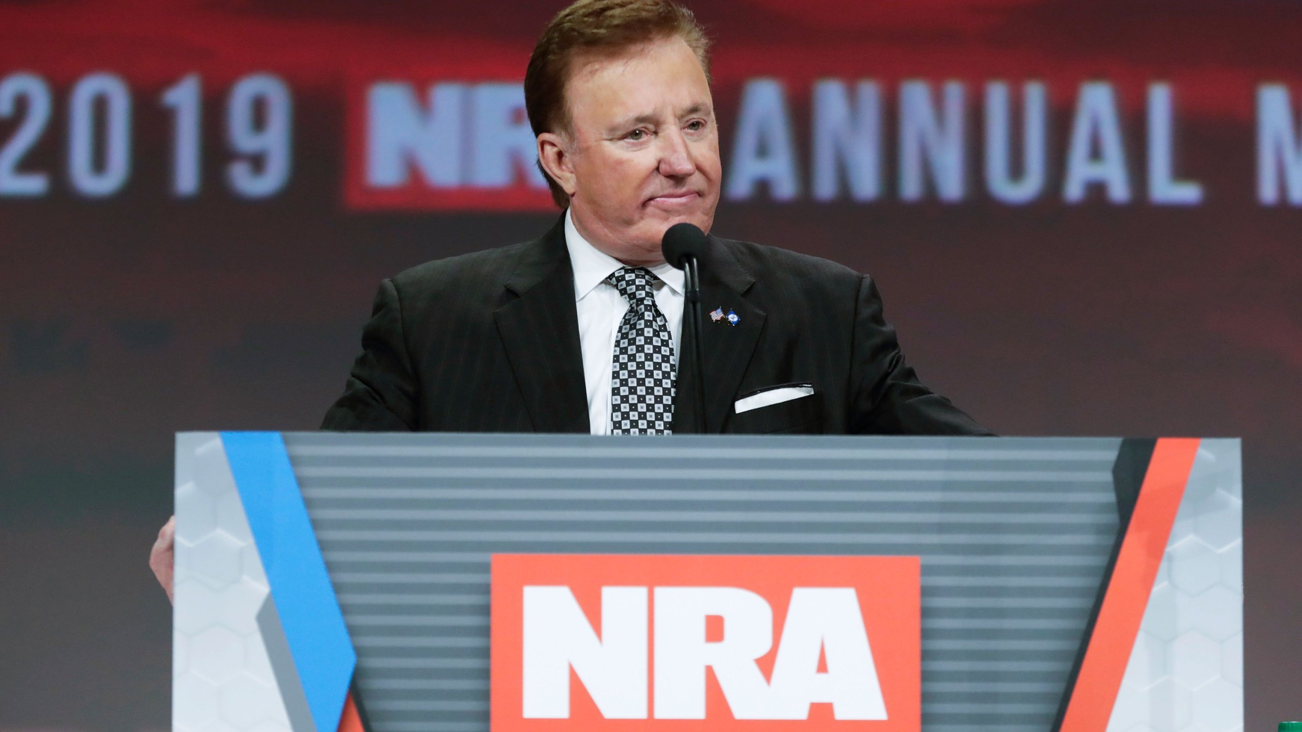 Richard Childress speaks at a National Rifle Association event in this undated photo. (Credit: Michael Conroy/AP via CNN)