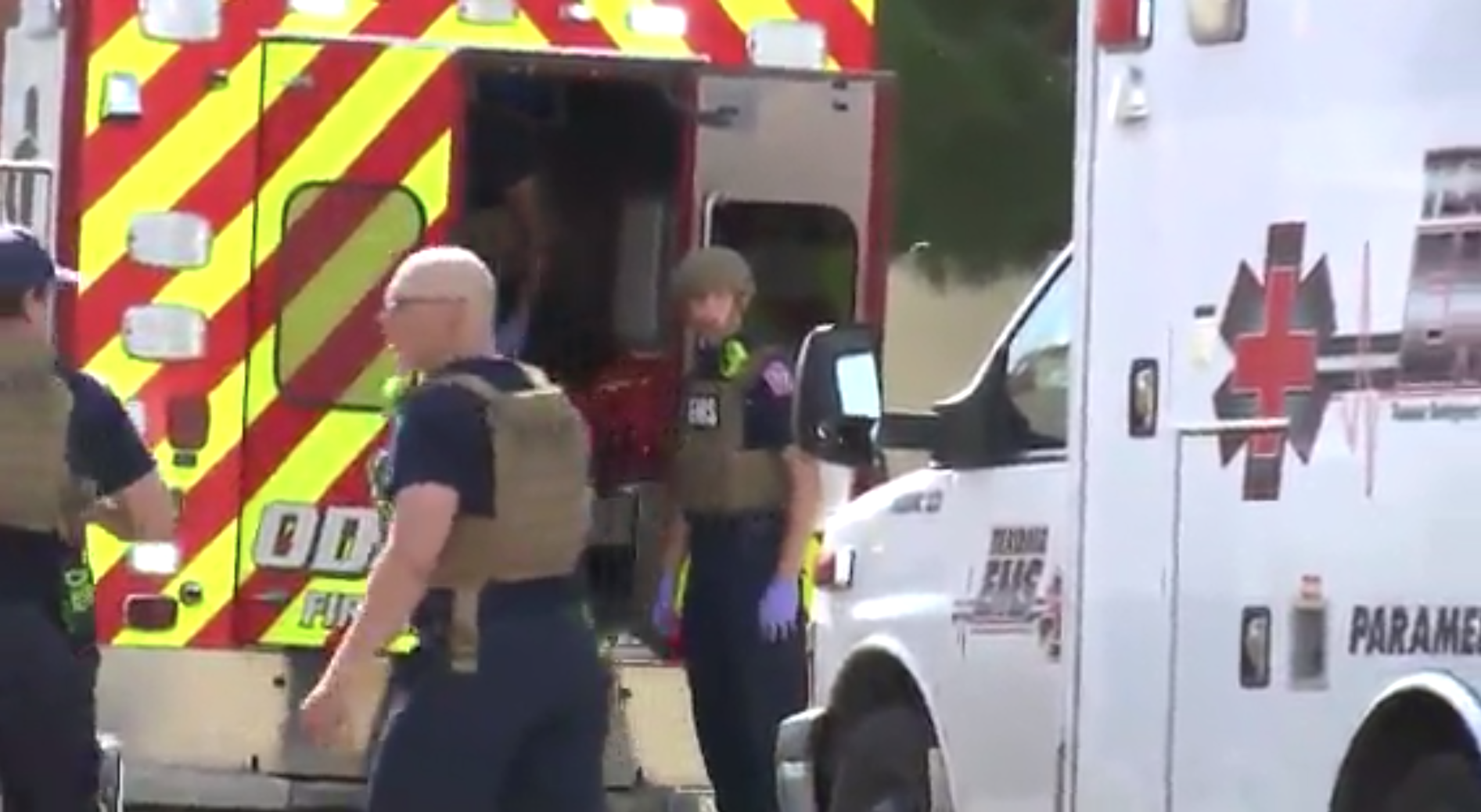 Authorities respond to a shooting in Odessa, Texas, on Aug. 31, 2019. (Credit: KMID via CNN)