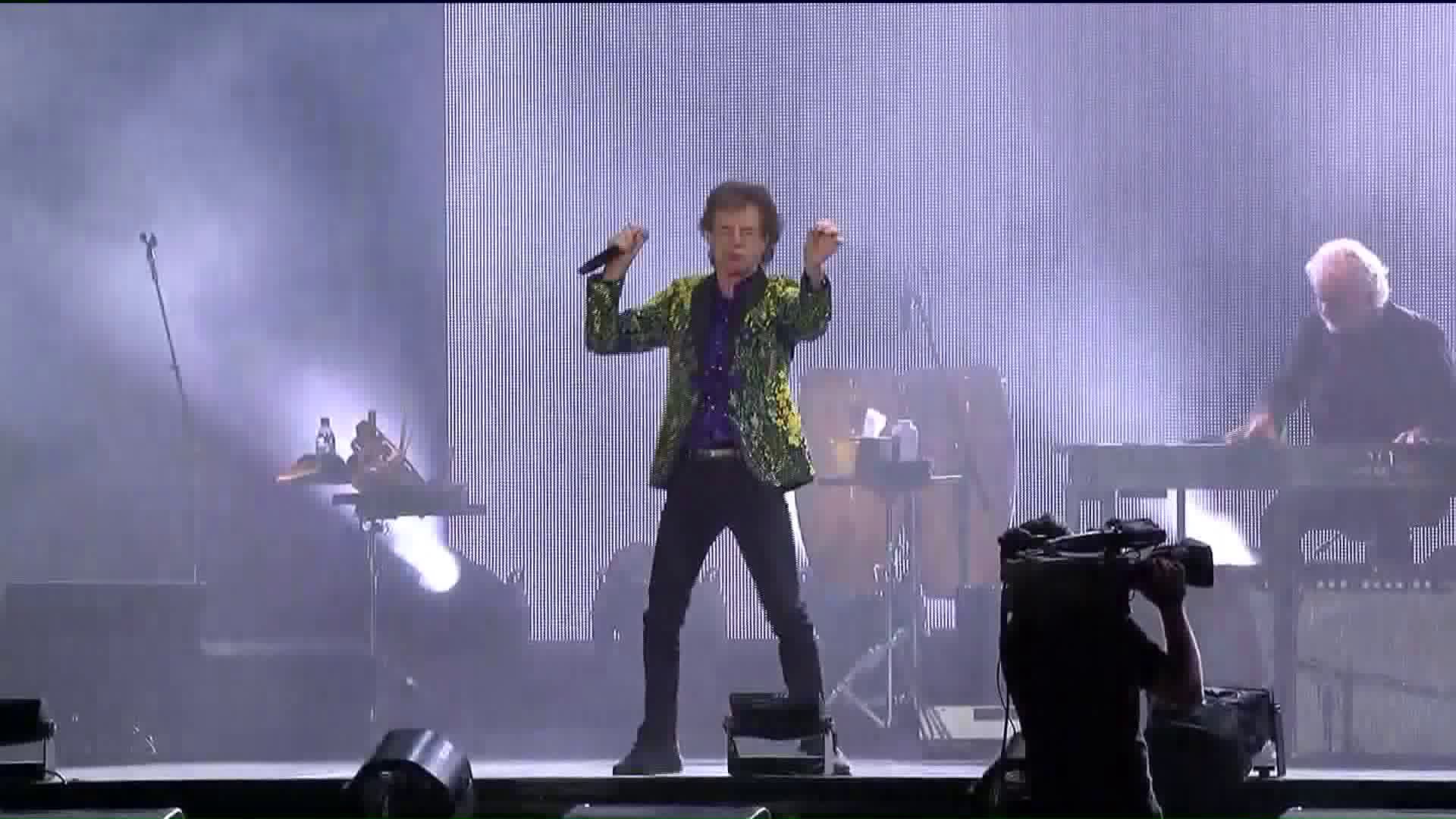 The Rolling Stones perform at the Rose Bowl in Pasadena on Aug. 22, 2019. (Credit: KTLA)