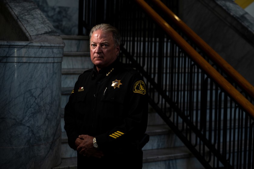 Plumas County Sheriff's Coroner Greg Hagwood appears in a 2019 photo. The county is not the only jurisdiction in California that is rethinking how it responds to suicide calls because of the potential dangers to both officers and the people attempting to end their lives. (Credit: Kent Nishimura / Los Angeles Times)