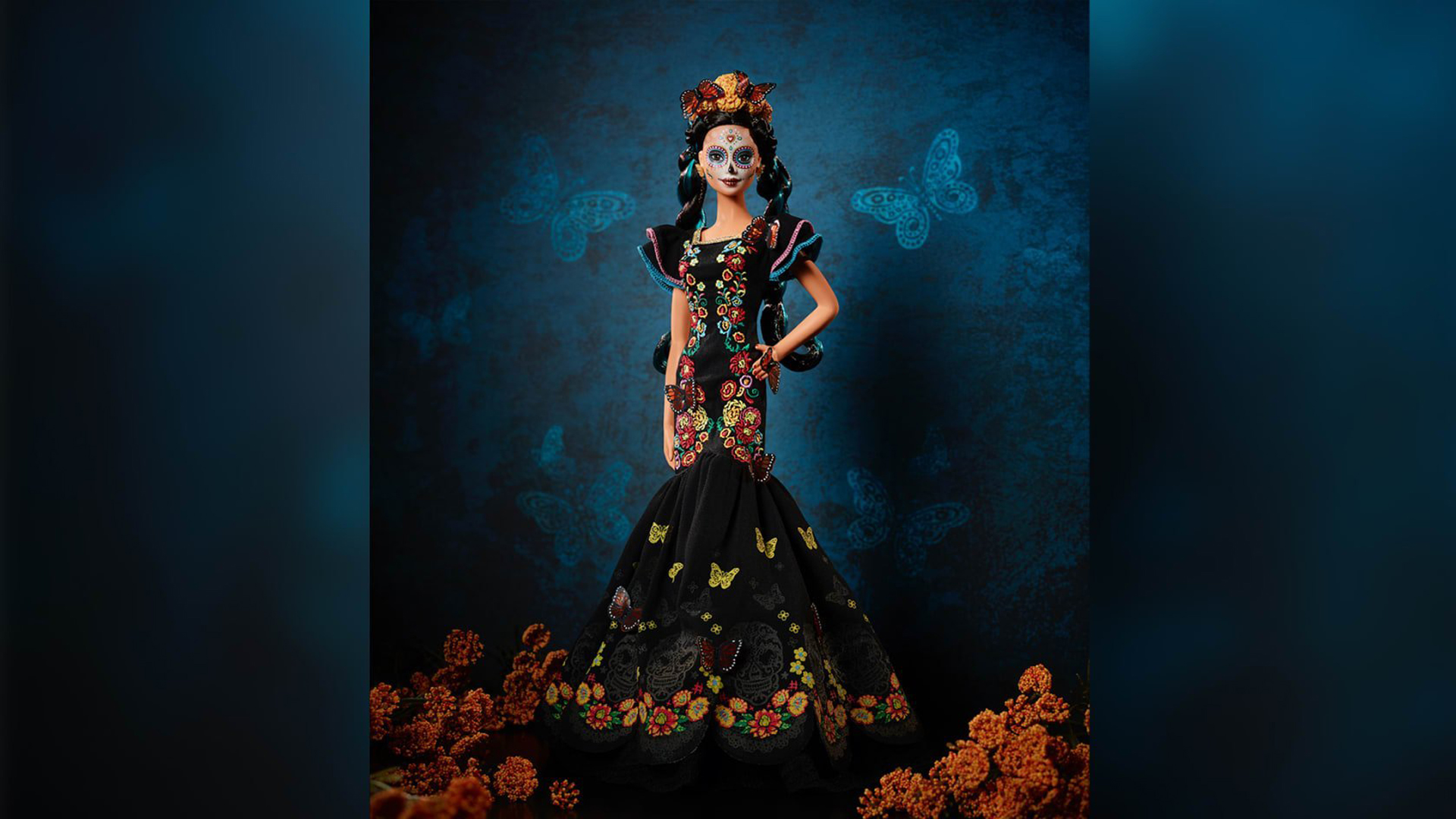 The Dia de los Muertos Barbie, or Day of the Dead Barbie, celebrates the annual Mexican festival, in which people honor their departed loved ones. (Credit: Mattel, Inc.)