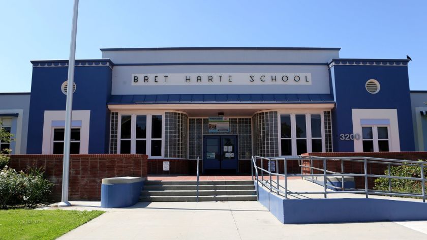 Bret Harte Elementary in Burbank is seen in an undated photo. (Credit: Raul Roa / Burbank Leader)