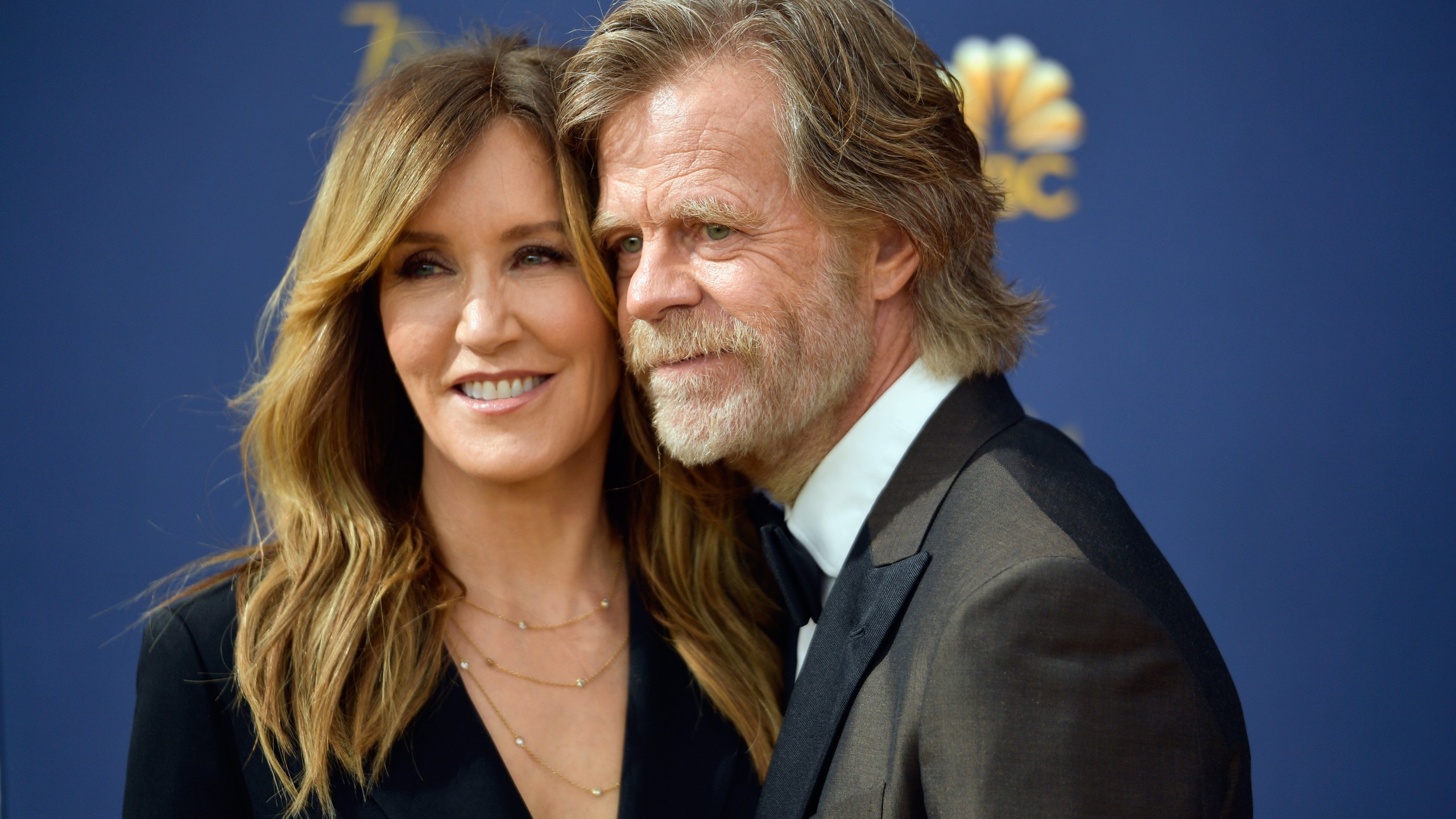 Felicity Huffman and William H. Macy attend the 70th Emmy Awards on Sep. 17, 2018, in Los Angeles. (Credit: Matt Winkelmeyer/Getty Images)