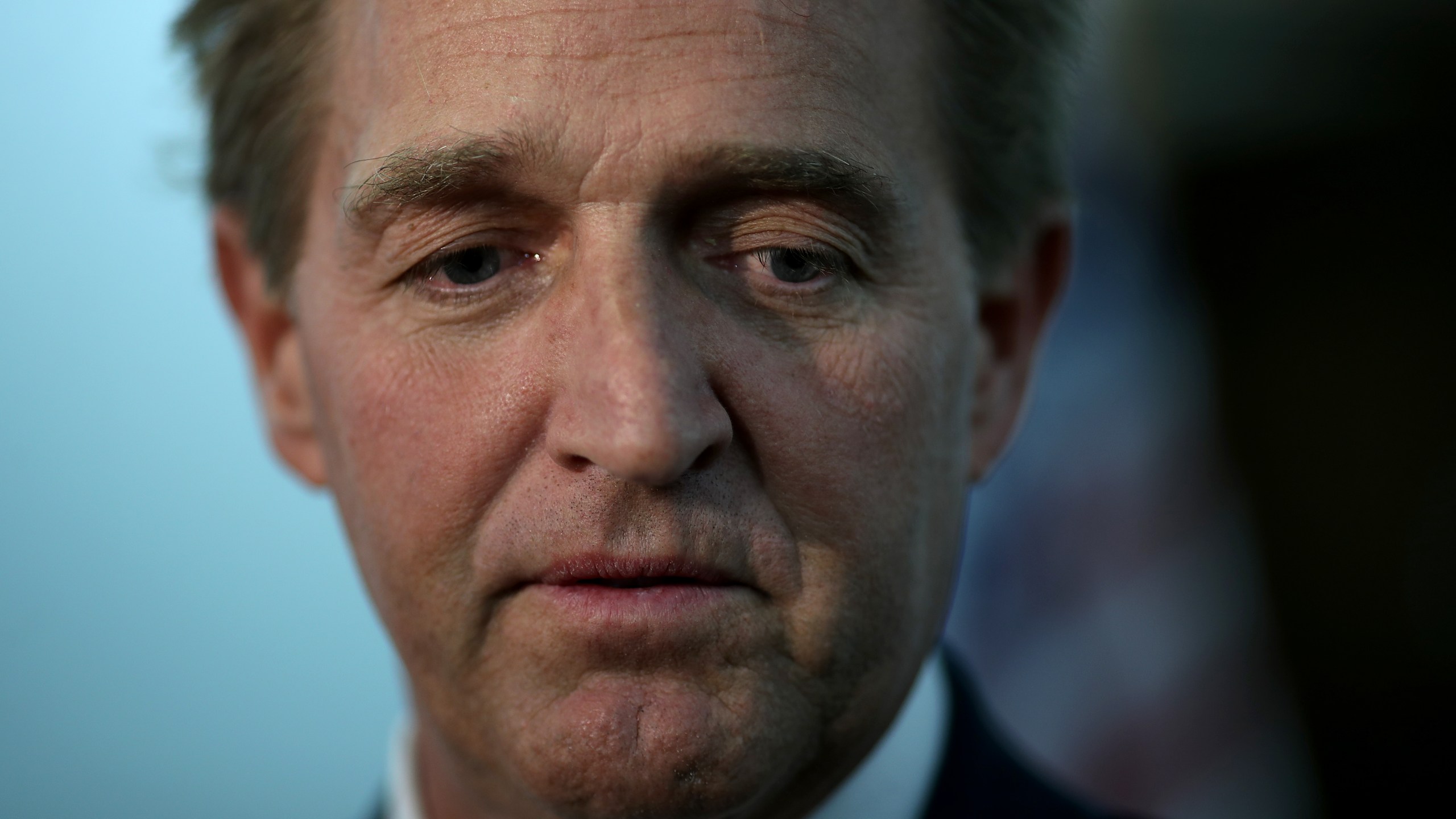 Jeff Flake speaks to reporters following a Senate Judiciary Committee hearing on Capitol Hill Nov. 15, 2018 in Washington, D.C. (Credit: Win McNamee/Getty Images)