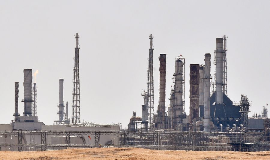 A picture taken on Sept. 15, 2019, shows an Aramco oil facility near al-Khurj area, just south of the Saudi capital Riyadh. (Credit: FAYEZ NURELDINE/AFP/Getty Images)