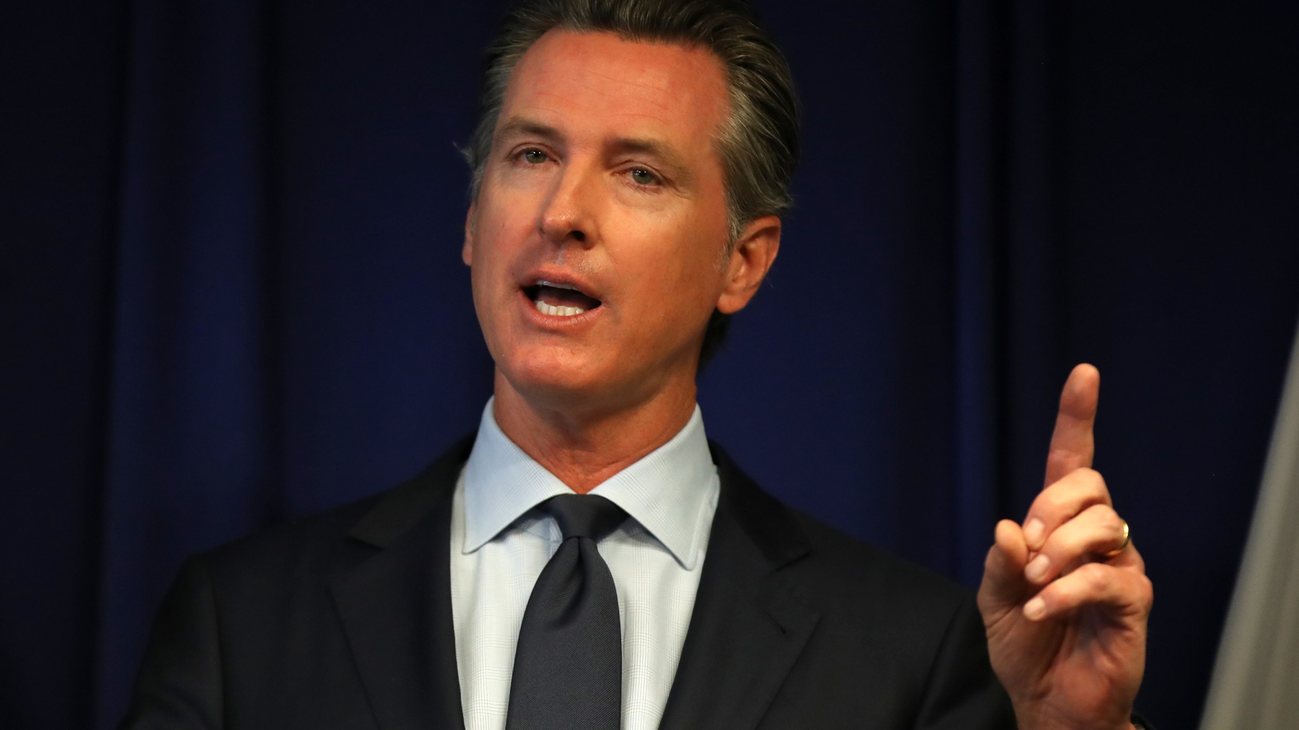 Gov. Gavin Newsom speaks during a news conference in Sacramento on Sept. 18, 2019. (Credit: Justin Sullivan / Getty Images)