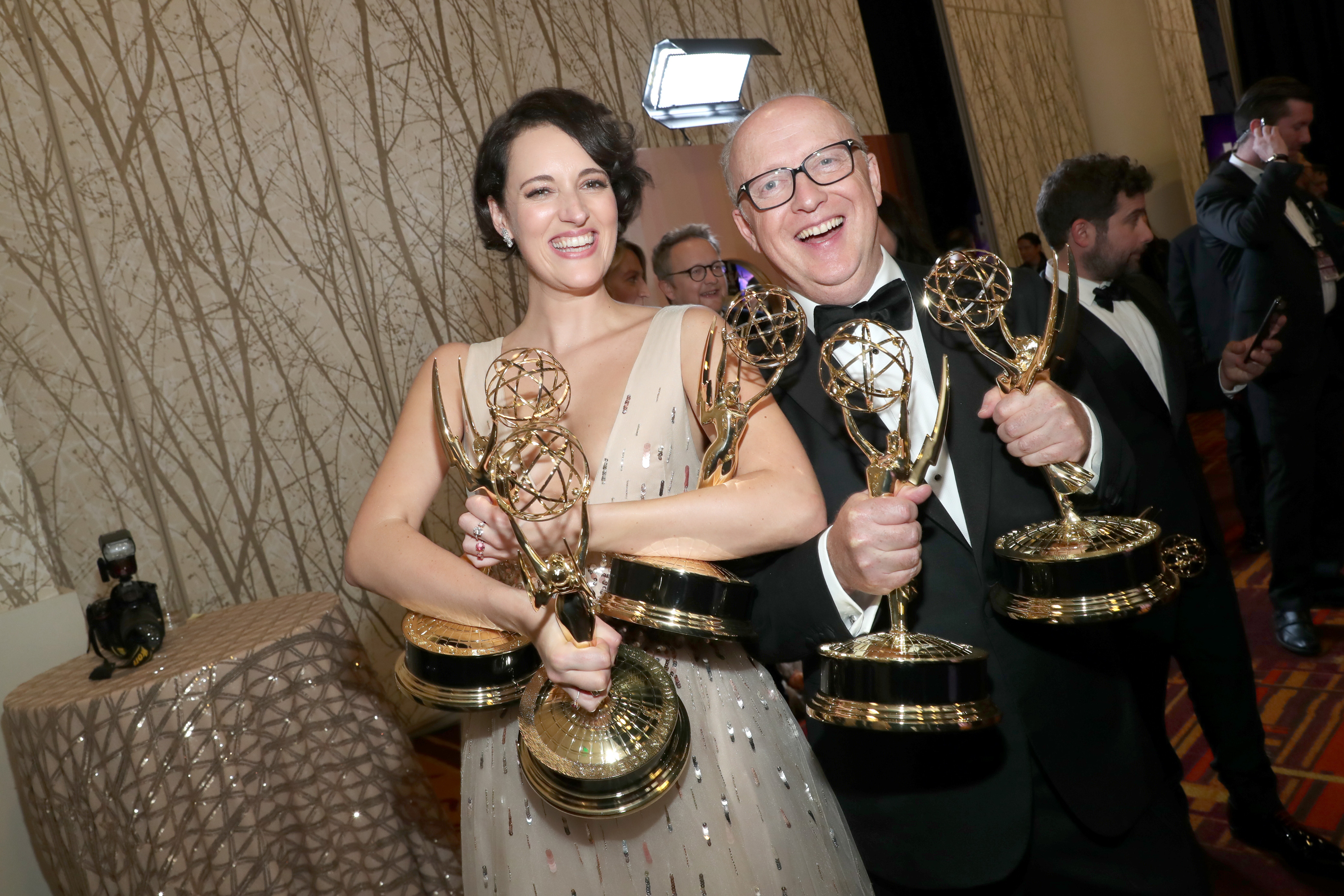 Phoebe Waller-Bridge and Harry Bradbeer attend IMDb LIVE after the Emmys on Sept. 22, 2019 in Los Angeles. (Credit: Rich Polk/Getty Images for IMDb)