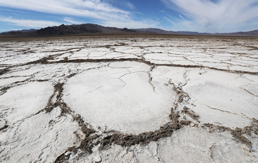 Bristol Lake, a dry lake bed, stands in the Mojave desert on Sept. 22, 2019 in Amboy, Calif. (Credit: Mario Tama/Getty Images)