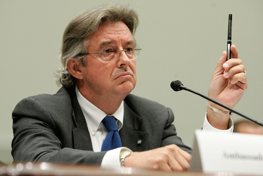 Former Ambassador Joseph Wilson testifies during a hearing before the House Judiciary Committee on July 11, 2007, in Washington, DC. (Credit: Alex Wong/Getty Images)