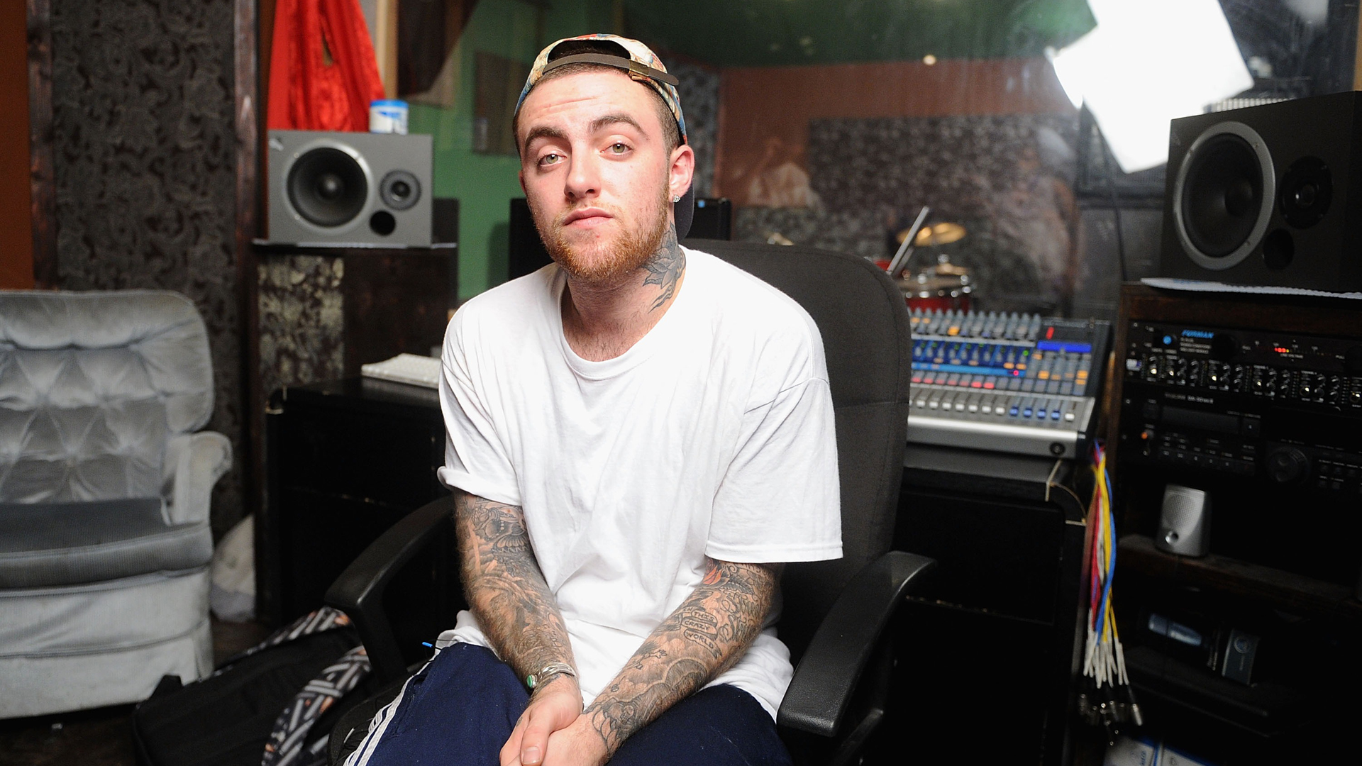 Mac Miller is pictured during filming of Music Choice's "Take Back Your Music" campaign in New York City on July 17, 2013. (Credit: Jamie McCarthy/Getty Images)