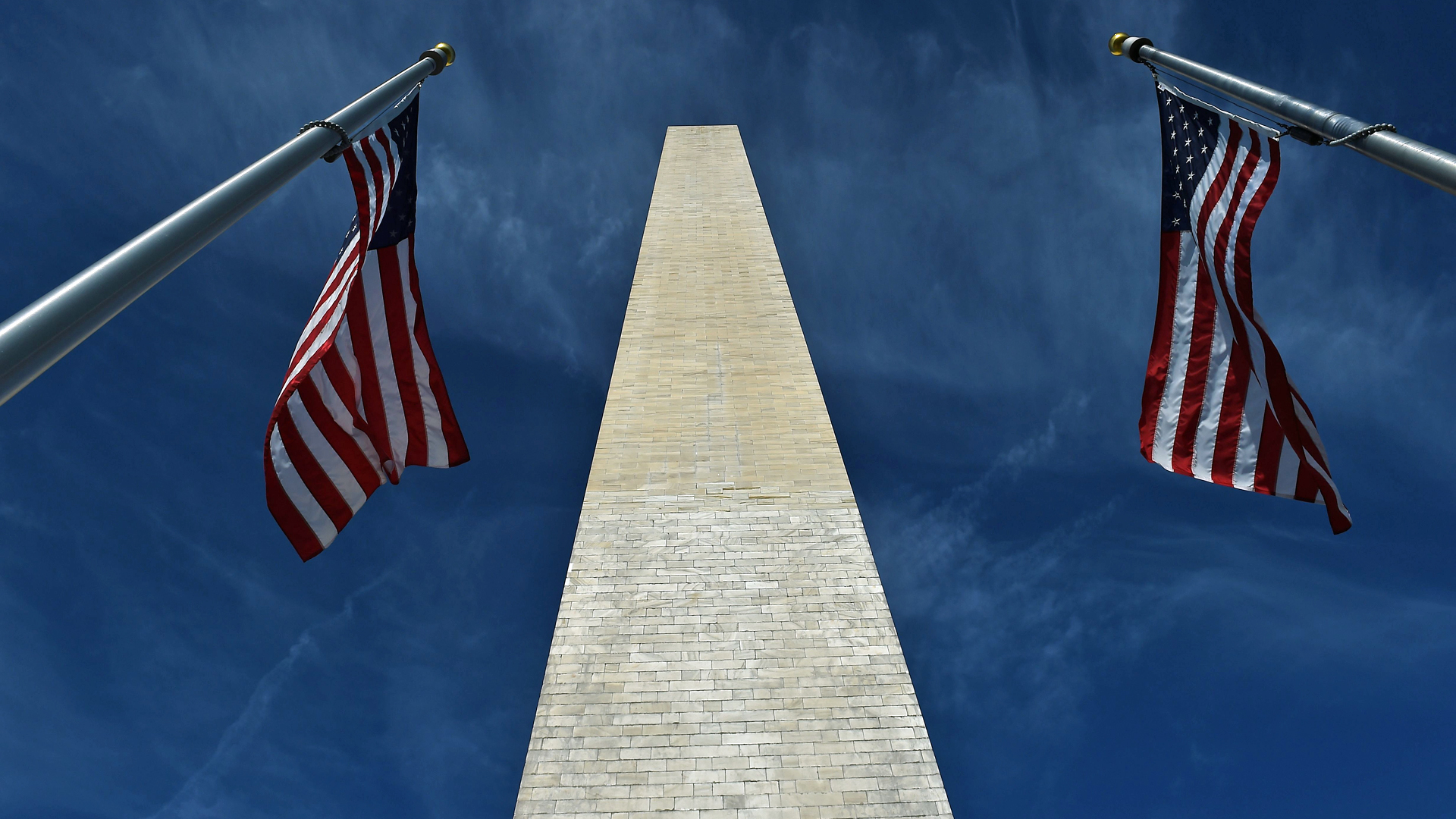 The Washington Monument is seen before its reopening on the National Mall on September 19, 2019 in Washington, DC. (Credit: OLIVIER DOULIERY/AFP/Getty Images)