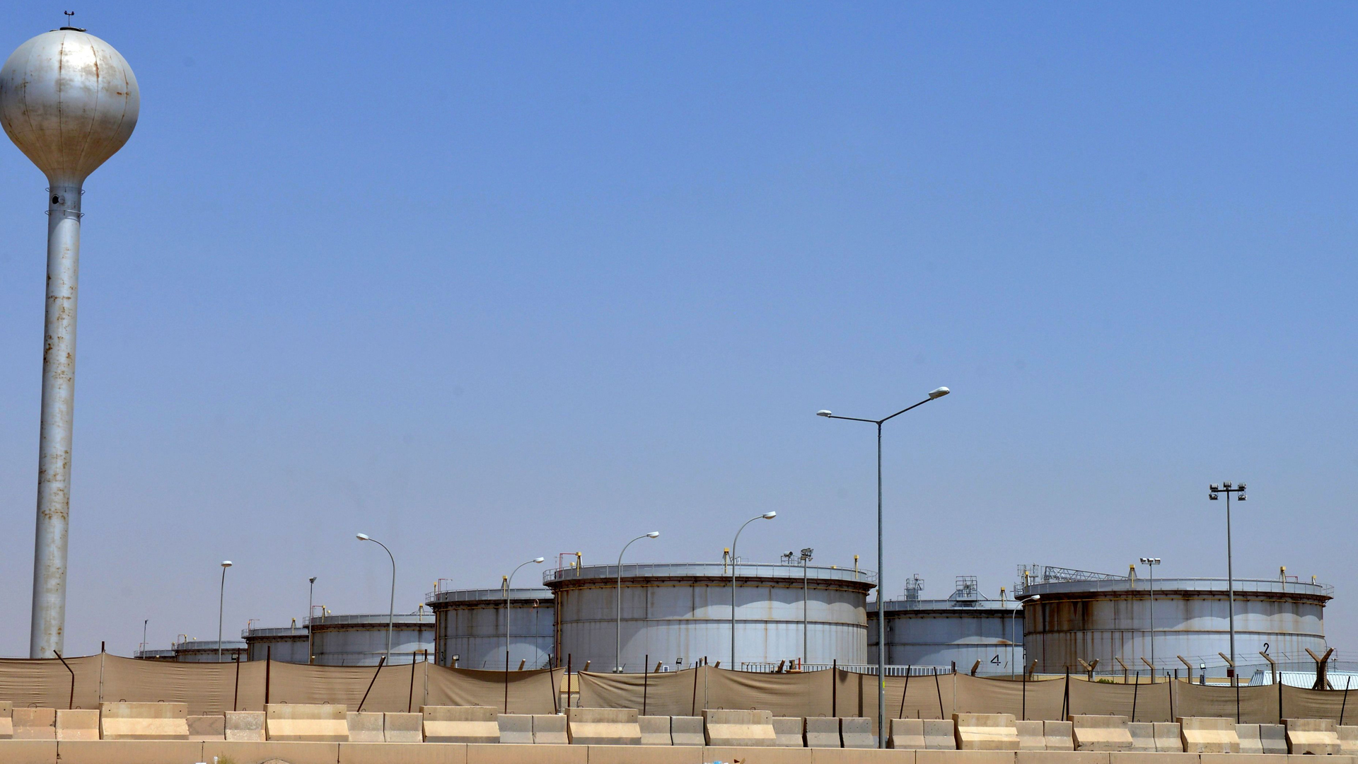 A picture taken on September 15, 2019 shows an Aramco oil facility near al-Khurj area, just south of the Saudi capital Riyadh. (Credit: Fayez Nureldine/AFP/Getty Images)