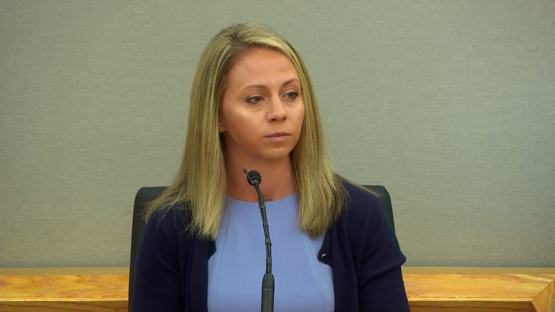 Amber Guyger appears in a Dallas courtroom on Sept. 27, 2019. (Credit: CNN)