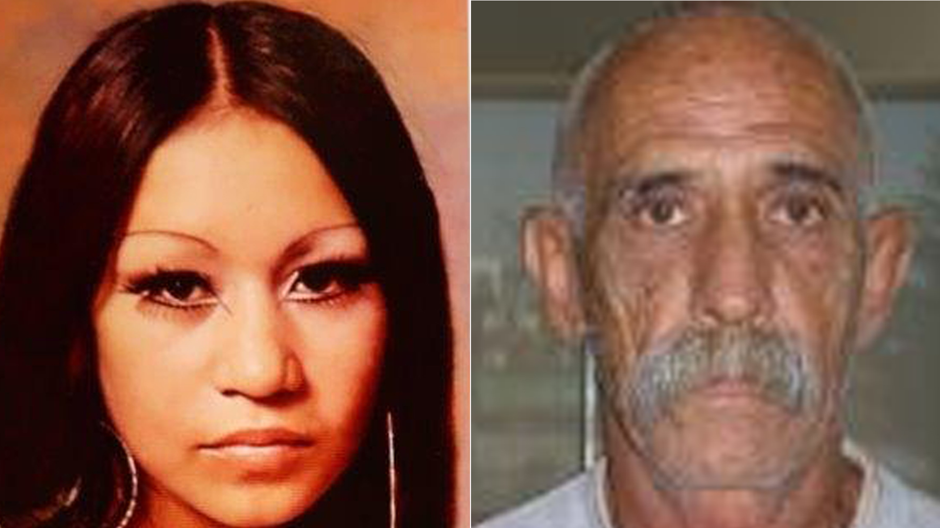 From left to right: Teresa Broudreaux, who was killed by Robert Yniguez in 1980, appears in an undated photo released by the Los Angeles County Sheriff's Department. Robert Yniguez is pictured in a photo released by the department.