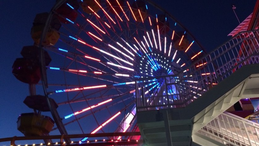 The Ferris wheel at the Santa Monica Pier.(Credit: Carolina A. Miranda/Los Angeles Times)