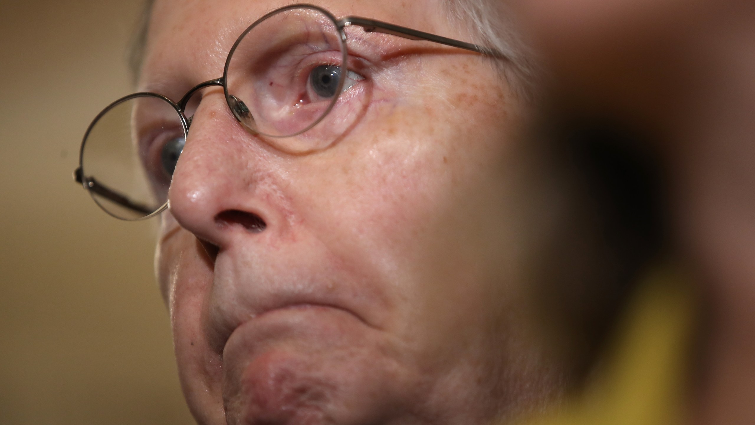 Senate Majority Leader Mitch McConnell (R-KY) attends a press conference where he was asked questions on the potential of impeachment proceedings against U.S. President Donald Trump on Sept. 24, 2019 in Washington, D.C. (Credit: Win McNamee/Getty Images)