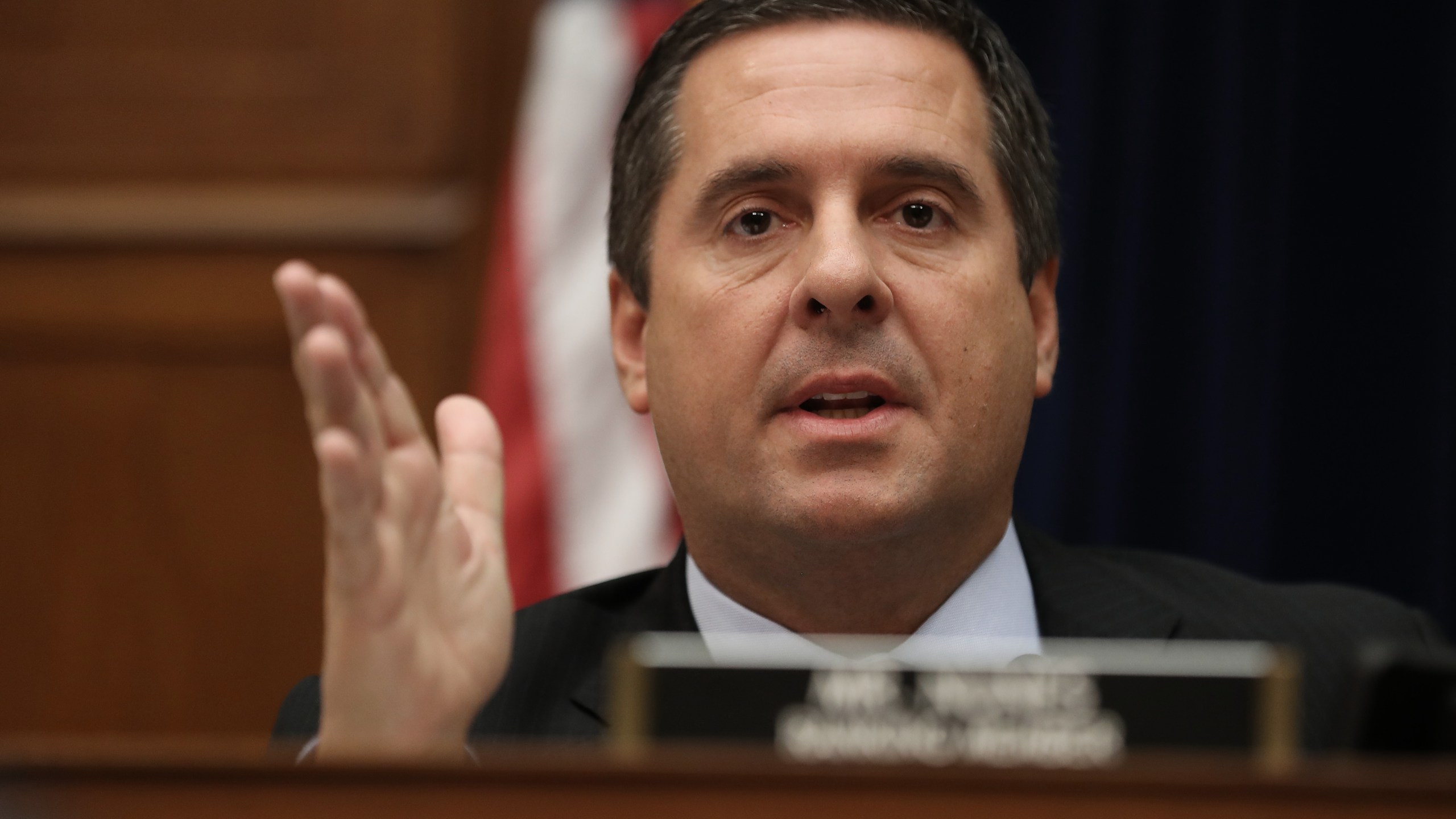 Ranking member Rep. Devin Nunes questions Acting Director of National Intelligence Joseph Maguire as Maguire appears before the House Select Committee on Intelligence on Capitol Hill on Sept. 26, 2019. (Credit: Chip Somodevilla / Getty Images)