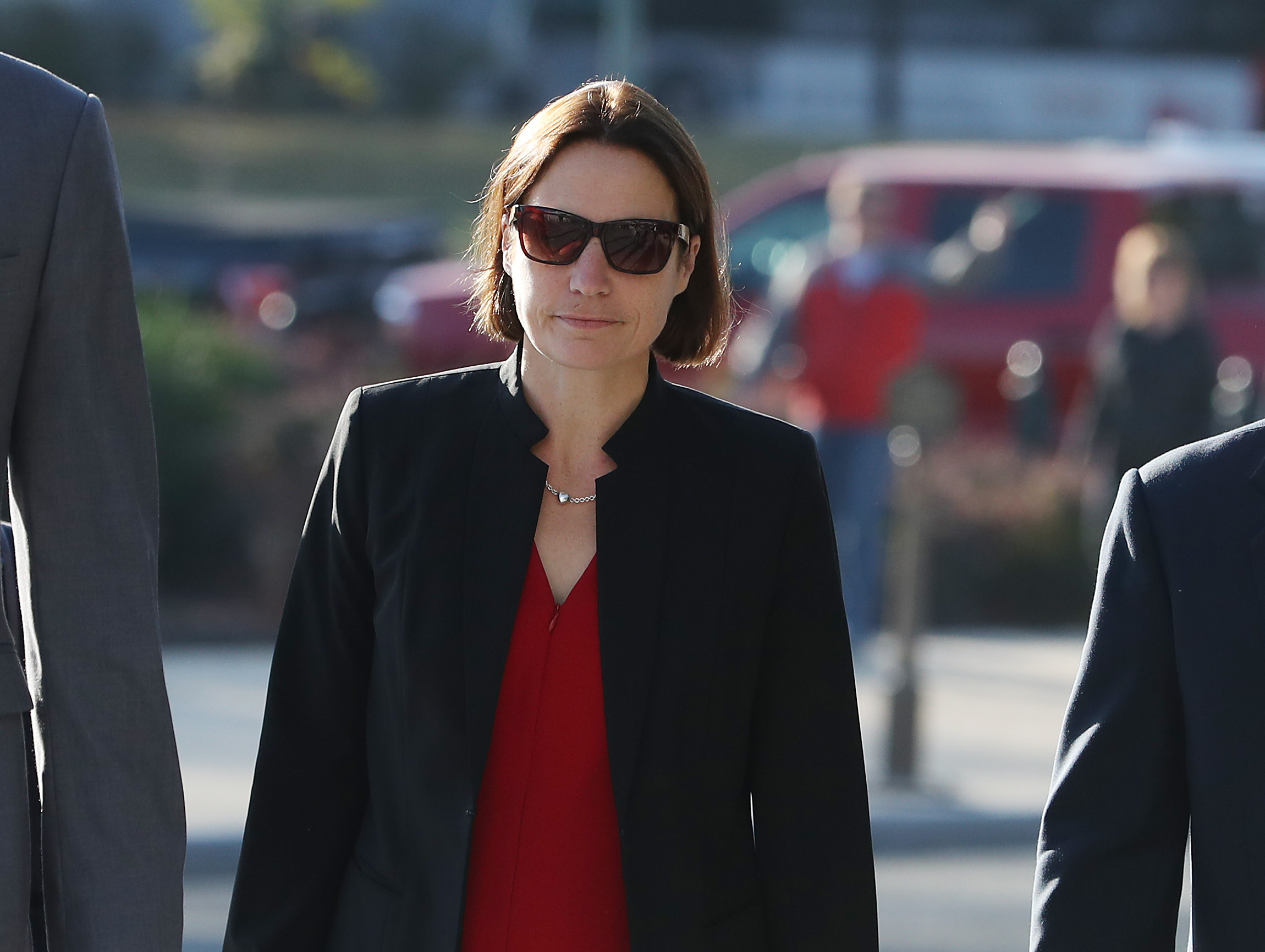 Fiona Hill, former senior director for European and Russian affairs on the National Security Council, arrives on Capitol Hill for a hearing at the U.S. Capitol Oct. 11, 2019 in Washington, D.C. (Credit: Mark Wilson/Getty Images)