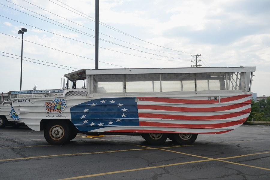 World War II duck boat is seen at Ride The Ducks on July 20, 2018 in Branson, Missouri. (Credit: Michael Thomas/Getty Images)