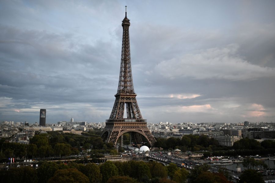 A picture taken on Oct. 1, 2019, shows the Eiffel tower in Paris. (Credit: STEPHANE DE SAKUTIN/AFP via Getty Images)