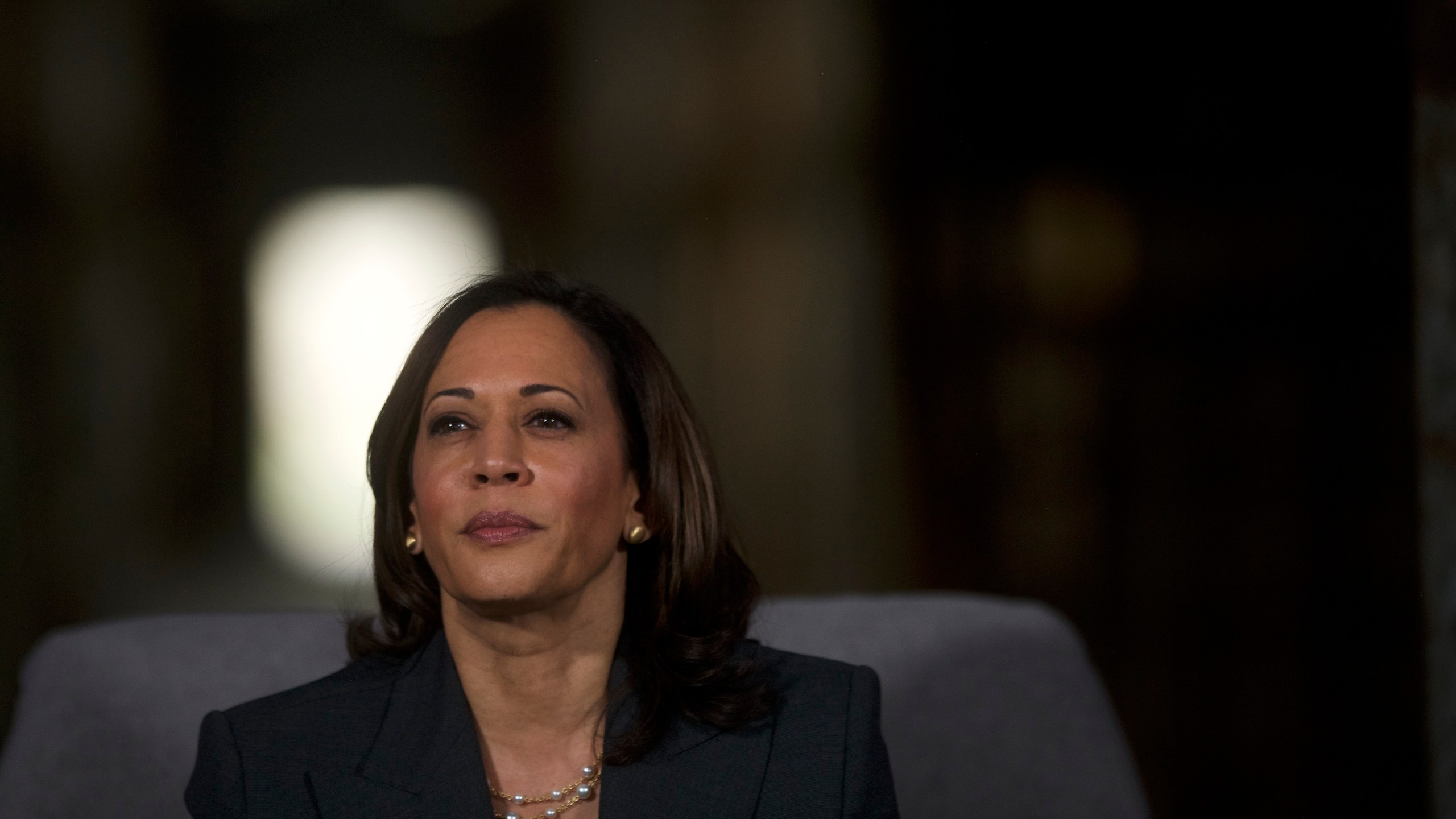 Sen. Kamala Harris appears at a town hall at the Eastern State Penitentiary on Oct. 28, 2019, in Philadelphia, Pennsylvania. (Mark Makela/Getty Images)