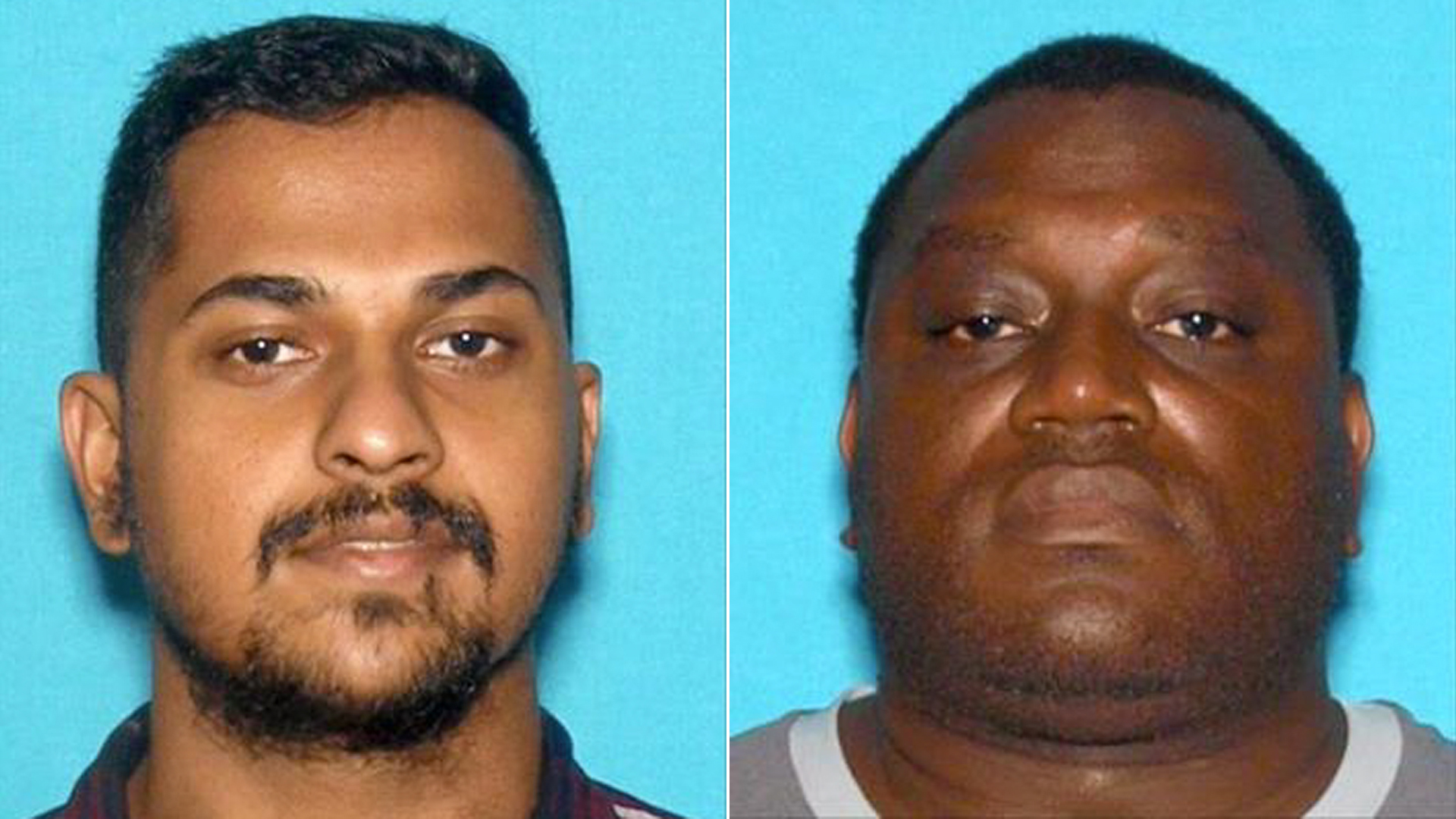 Homicide victim Abishek Sudhesh Bhat, 25, of San Bernardino, at left, and suspect Eric Devon Turner, 42, of San Bernardino, at right, pictured in photos released by the San Bernardino Police Department on Nov. 30, 2019.