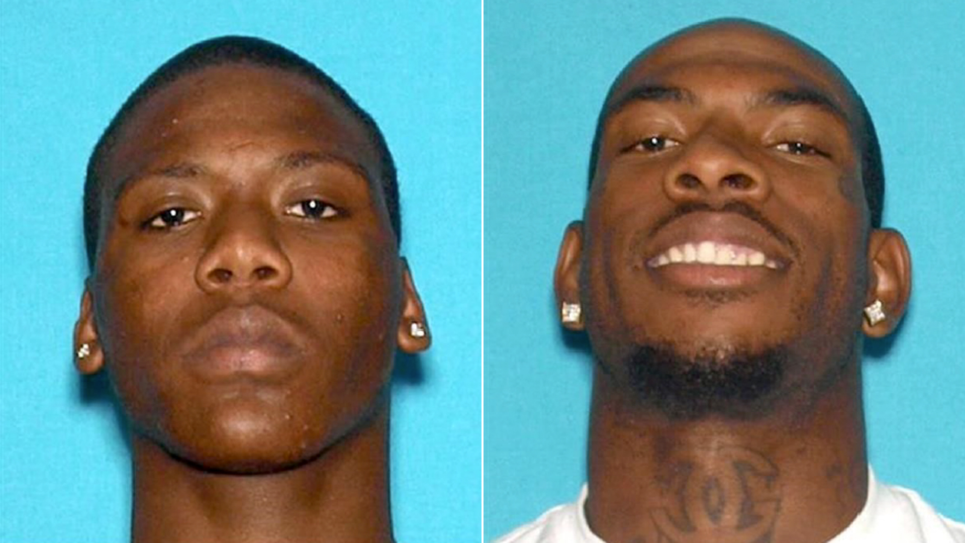 Christopher Lommie Jackson, 21, of San Bernardino and Terrence Edward Kenny, 24, of San Bernardino, pictured in photos released by the San Bernardino County Sheriff's Department on Nov. 20, 2019.