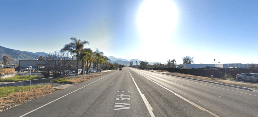 The 27000 block of 5th Street in Highland appears in an image from Google Maps.