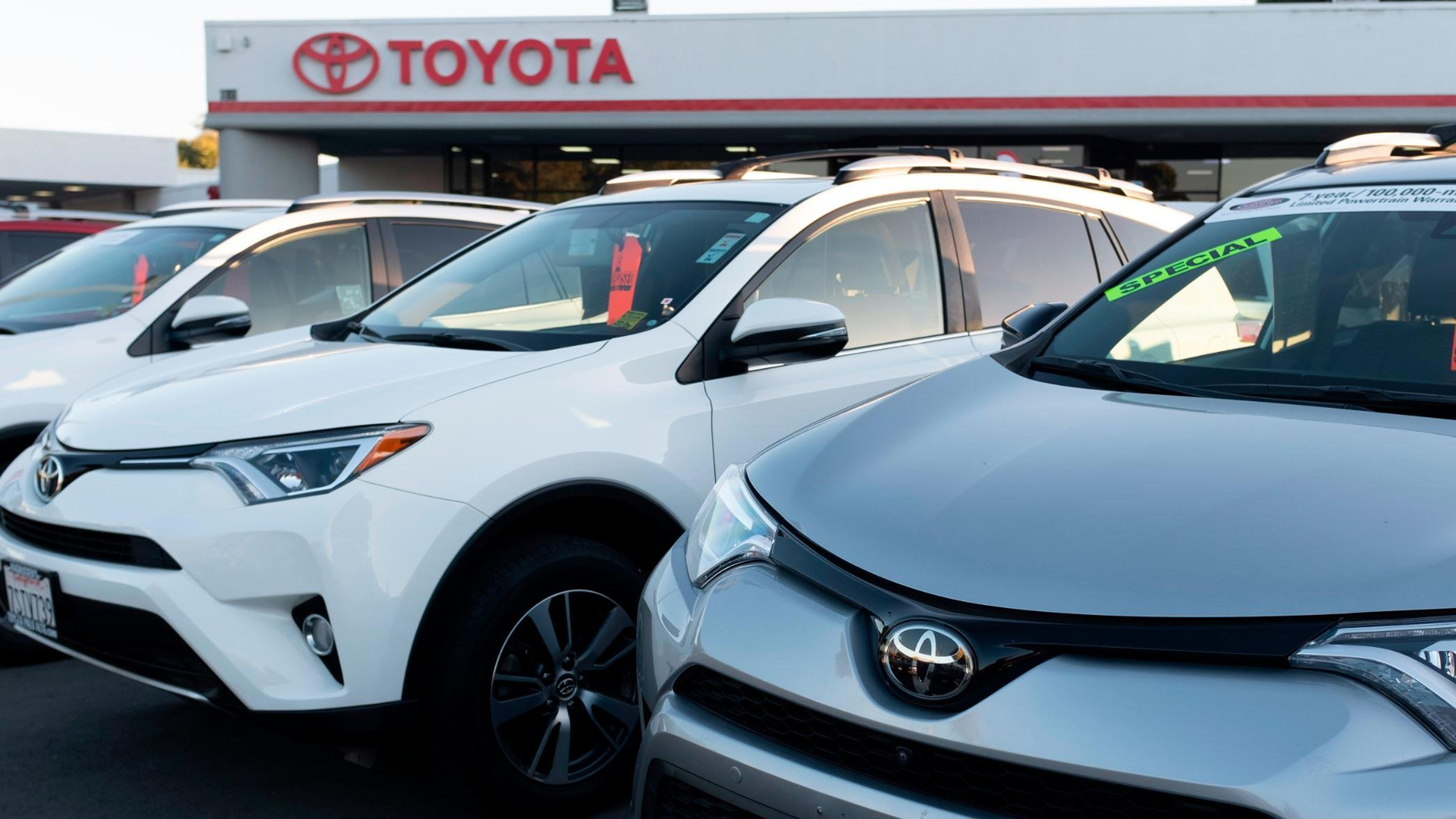 A Toyota dealership is seen in a file photo. (Credit: YichuanCao/NurPhoto/Getty Images)