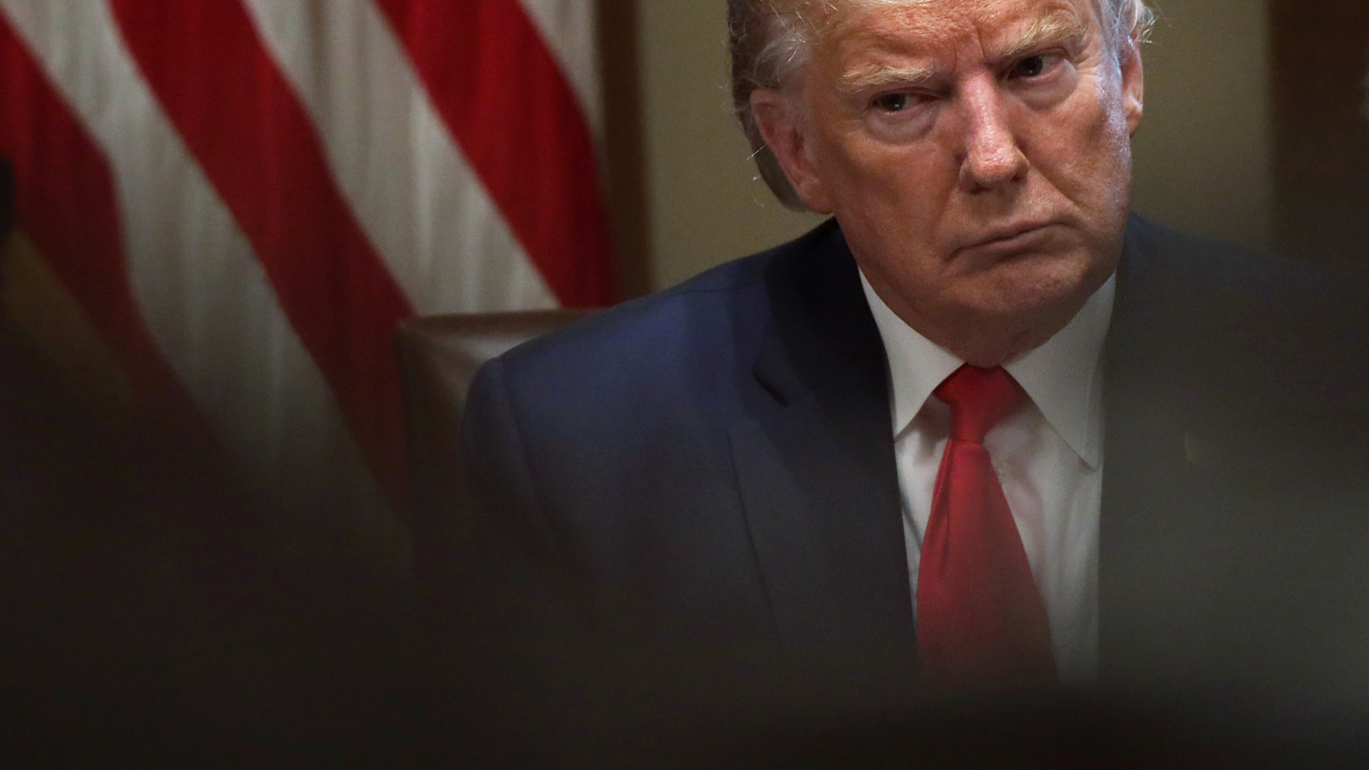 President Donald Trump listens during a listening session on youth vaping of electronic cigarette on Nov. 22, 2019, in the Cabinet Room of the White House in Washington, D.C. (Credit: Alex Wong/Getty Images)