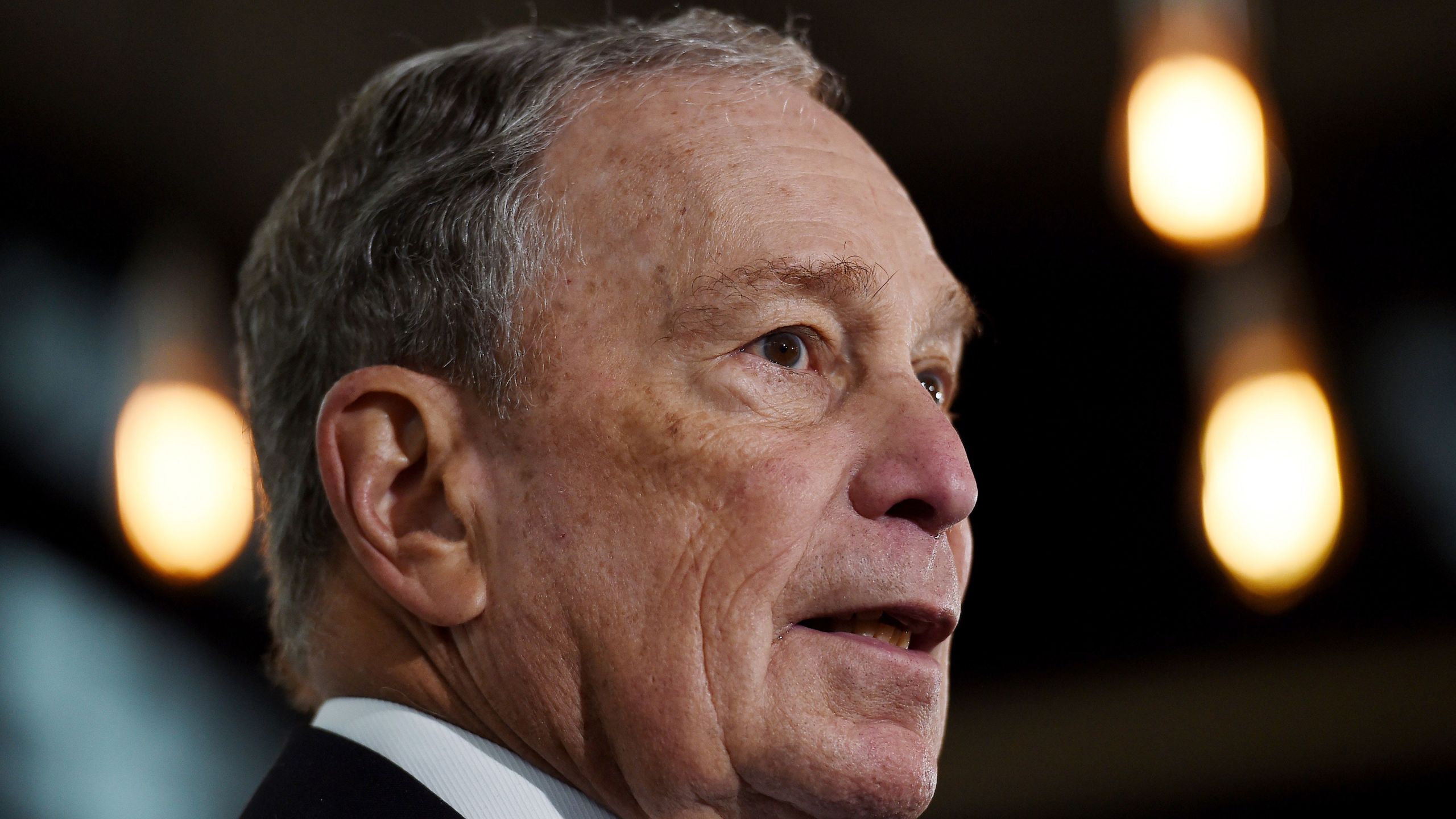 Former New York Mayor and Democratic presidential candidate Michael Bloomberg speaks about his plan for clean energy during a campaign event in Alexandria, Virginia, on Dec. 13, 2019. (Credit: OLIVIER DOULIERY/AFP via Getty Images)