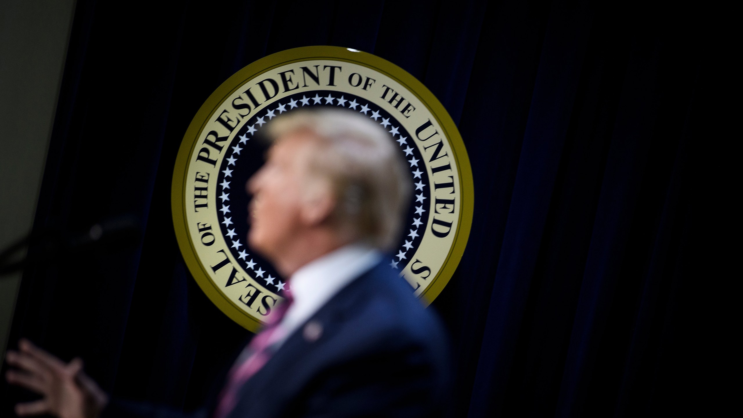 President Donald Trump speaks during a summit on transforming mental health treatment to combat homelessness, violence and substance abuse at the White House campus on Dec. 19, 2019. (Credit: BRENDAN SMIALOWSKI/AFP via Getty Images)