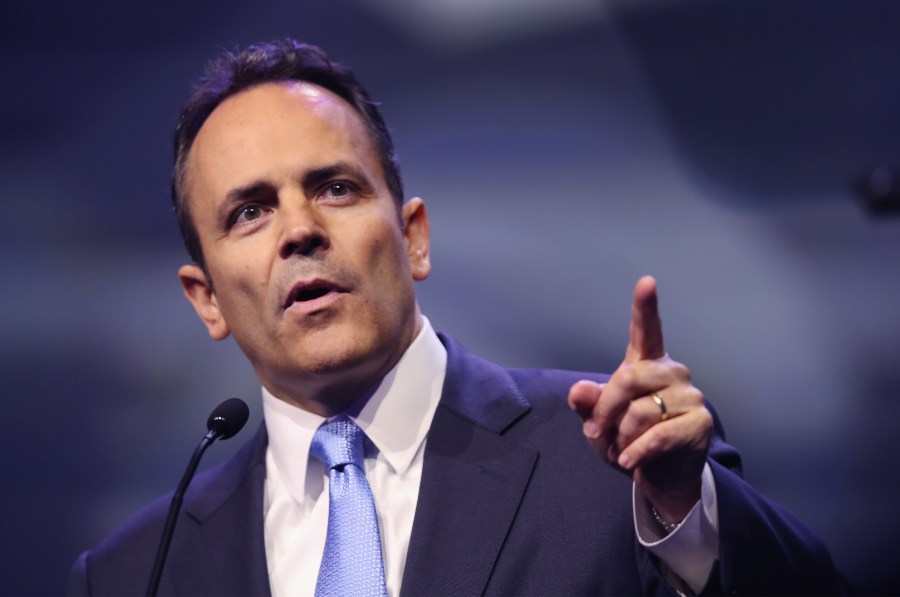 Gov. Matt Bevin, R-Ky., speaks at the National Rifle Association's NRA-ILA Leadership Forum during the NRA Convention at the Kentucky Exposition Center on May 20, 2016 in Louisville, Kentucky. (Credit: Scott Olson/Getty Images)