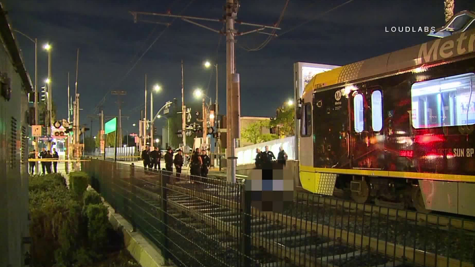 A man was fatally struck by a train in the West Adams District on Dec. 11, 2019. (Credit: Loudlabs)