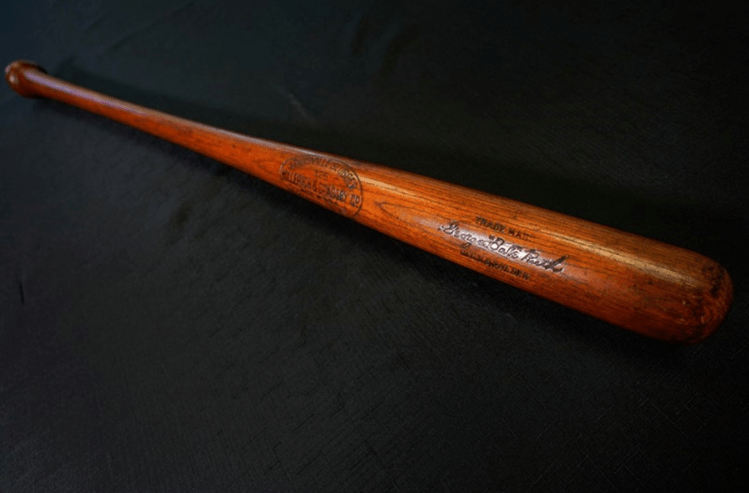 The bat used by Babe Ruth to hit his 500th home run is seen in a photo released by SCP Auctions. It was sold on Dec. 14, 2019.