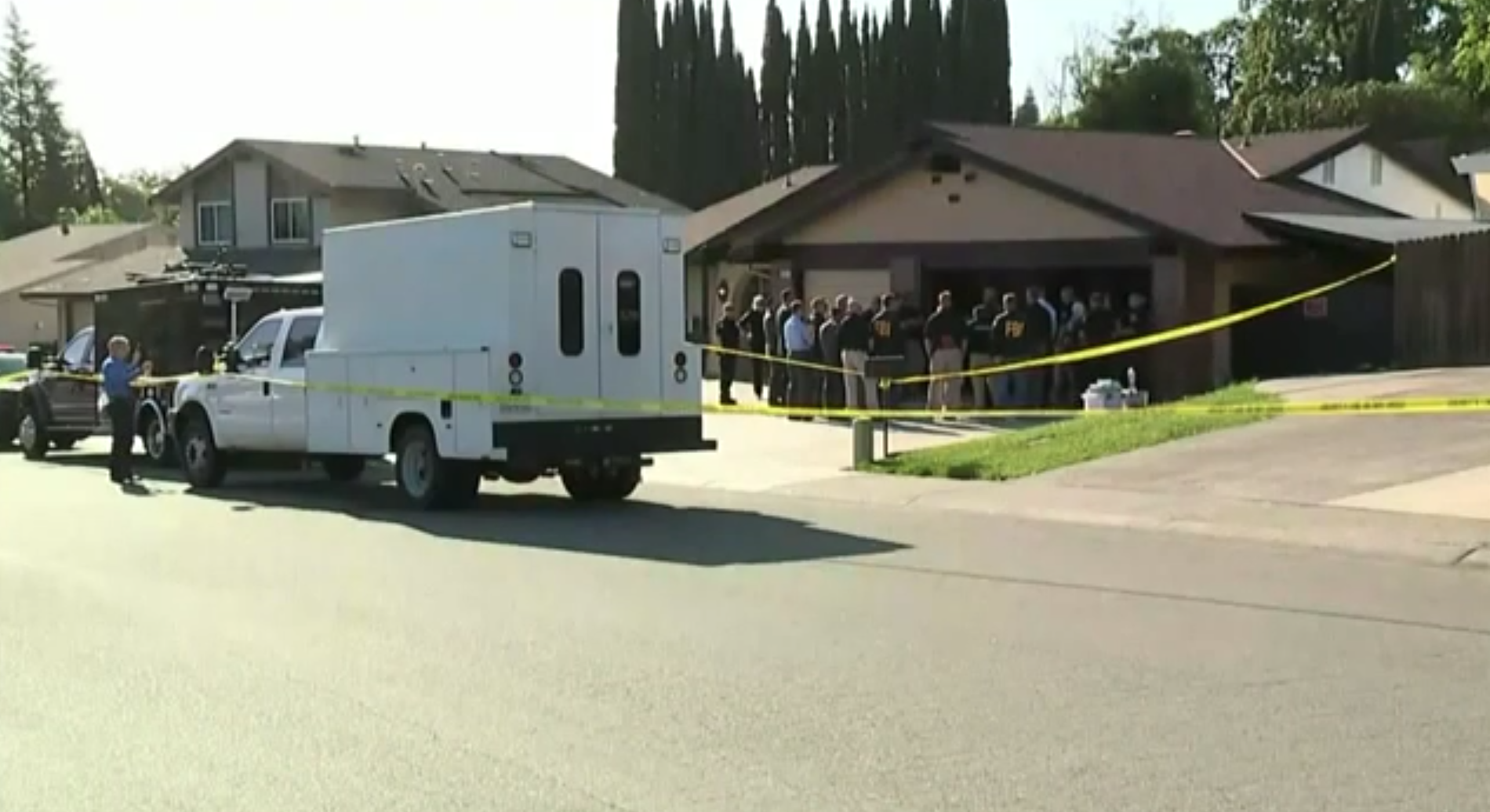 Joseph DeAngelo's home in Citrus Heights is seen on the day of his arrest in April 2018. (Credit: KTXL)