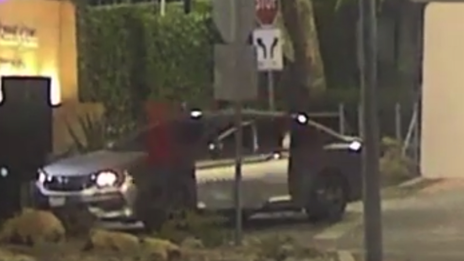 The suspect in a series of acts of vandalism appears in a still from video released by the Los Angeles Police Department on Dec. 18, 2019.