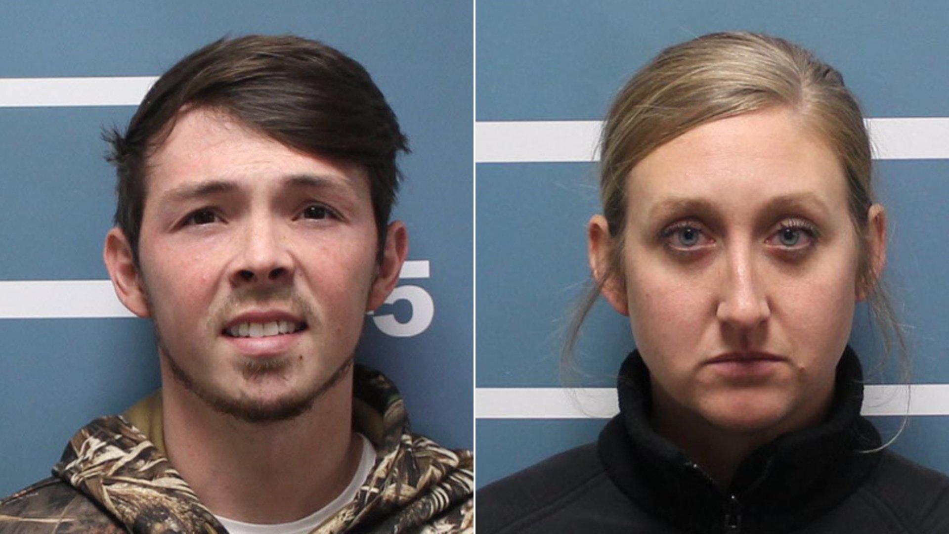 Corey Cornutt, 25, of Visalia and Savannah Grillot, 29, of Visalia, pictured in photos released by the Visalia Police Department following their arrests on Jan. 8, 2020.