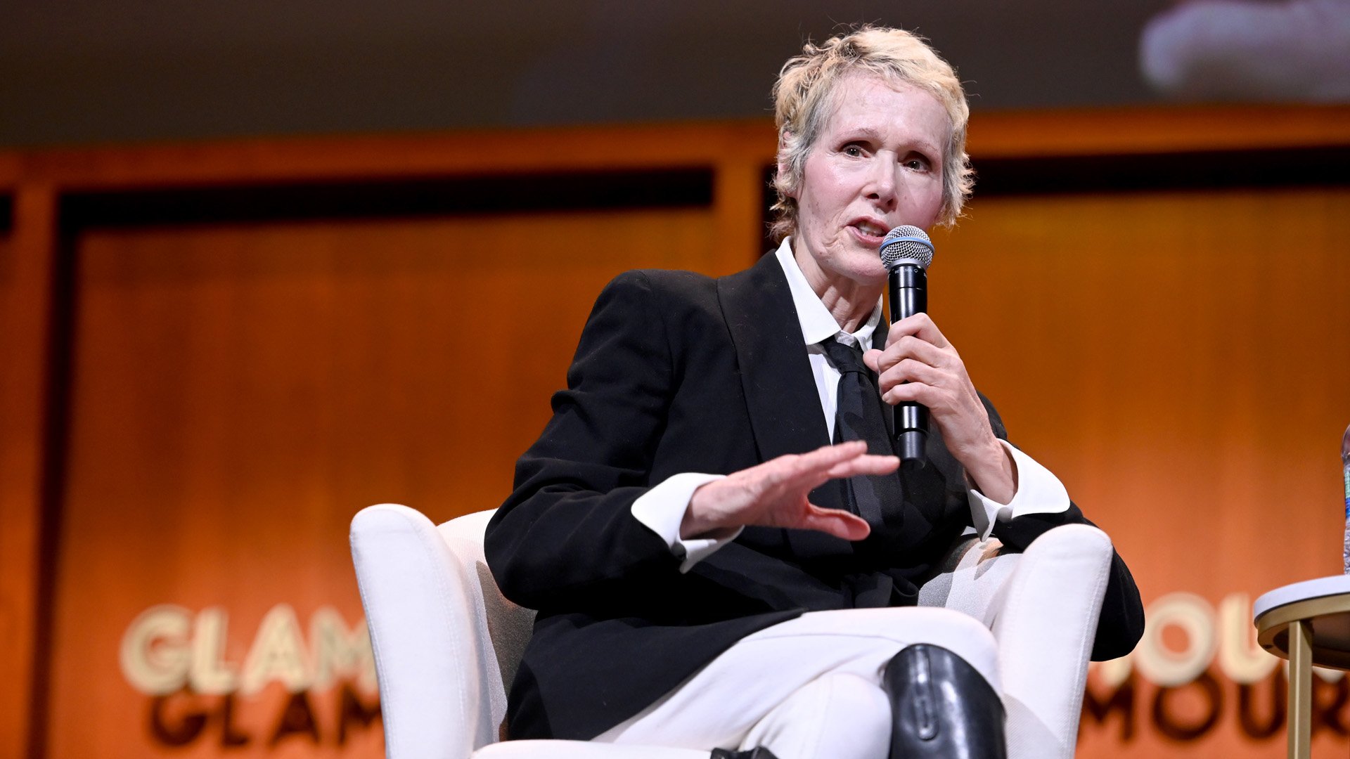 E. Jean Carroll speaks onstage during the How to Write Your Own Life panel at the 2019 Glamour Women Of The Year Summit at Alice Tully Hall on November 10, 2019 in New York City. (Credit: Ilya S. Savenok/Getty Images for Glamour)