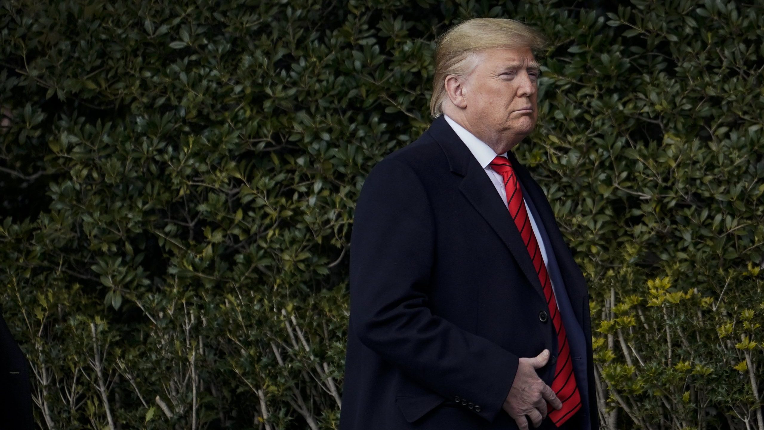 Donald Trump arrives for a signing ceremony for on the South Lawn of the White House on Jan. 29, 2020, in Washington, DC. (Credit: Drew Angerer/Getty Images)