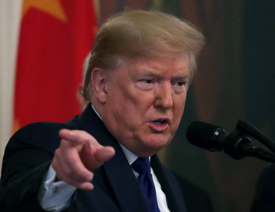 U.S. President Donald Trump speaks before he and Chinese Vice Premier Liu He, before signed phase 1 of a trade deal between the U.S. and China, in the East Room at the White House, on January 15, 2020 in Washington, DC. (Credit: Mark Wilson/Getty Images)