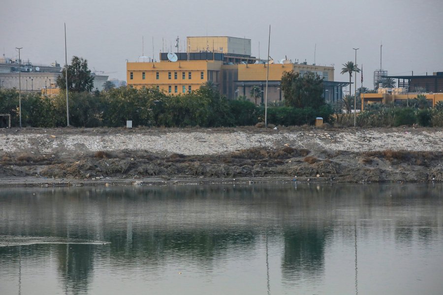 An undated photo of the US embassy compound on the banks of the Tigris River. (Credit: Ameer Al Mohmmedaw/picture alliance via Getty Images)