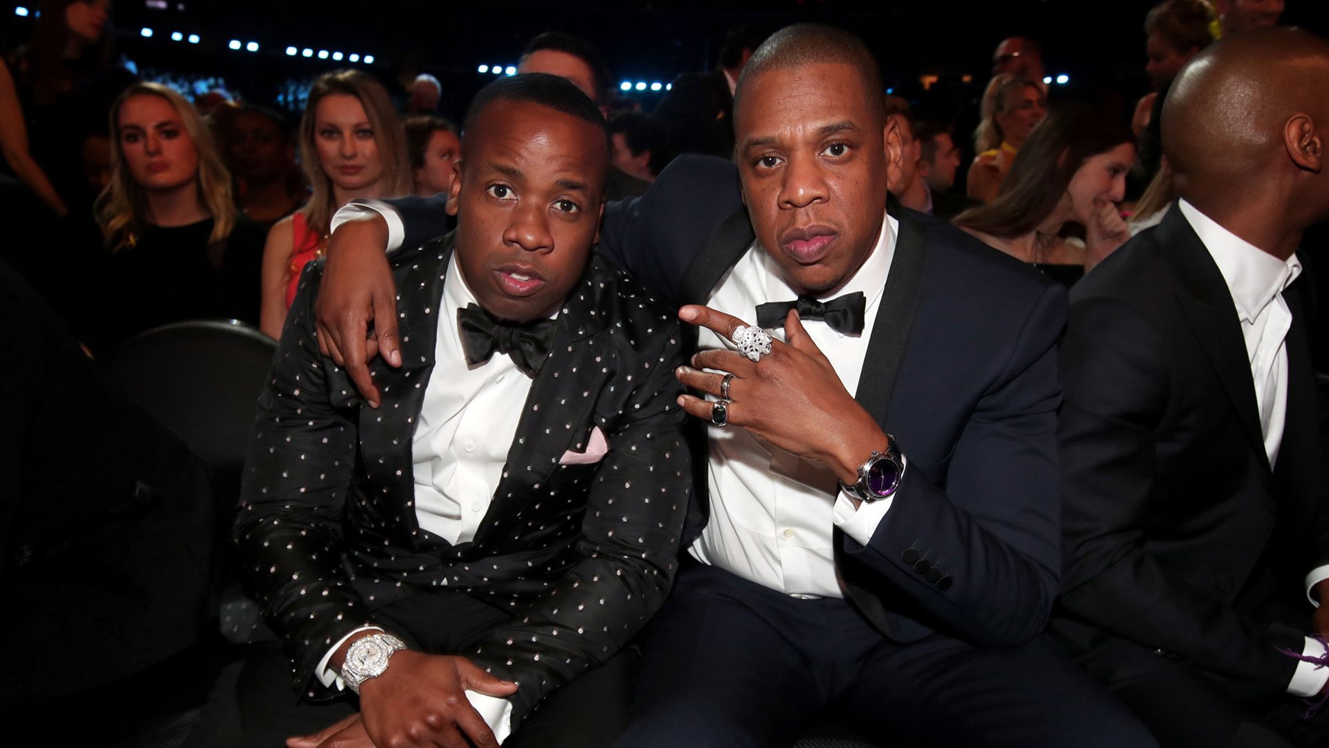 Yo Gotti and Jay-Z during The 59th GRAMMY Awards on Feb. 12, 2017. (Credit: Christopher Polk/Getty)