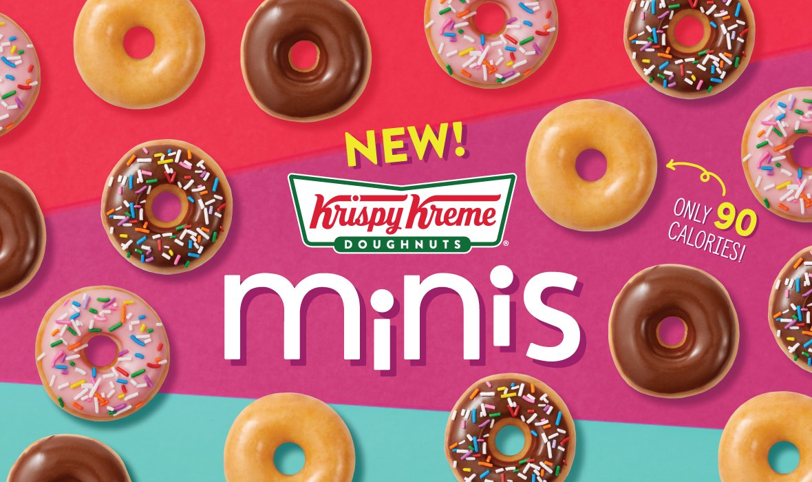 Krispy Kreme's new "minis" are shown in a promotional photo from the company's website.